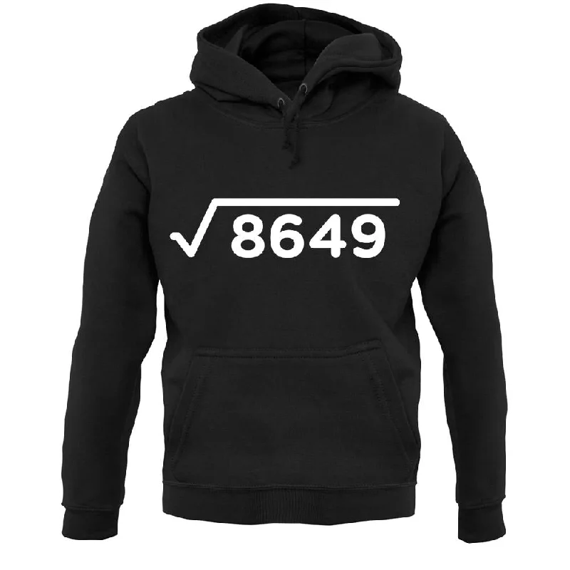 Square Root Birthday 93 Unisex Hoodie Hoodie with Stripes Bold Sporty