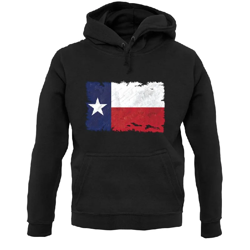 Texas Grunge Style Flag Unisex Hoodie