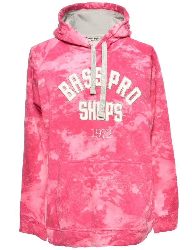 Tie-dye Printed Hoodie - L Hoodie with Hem Detail Decorative Unique