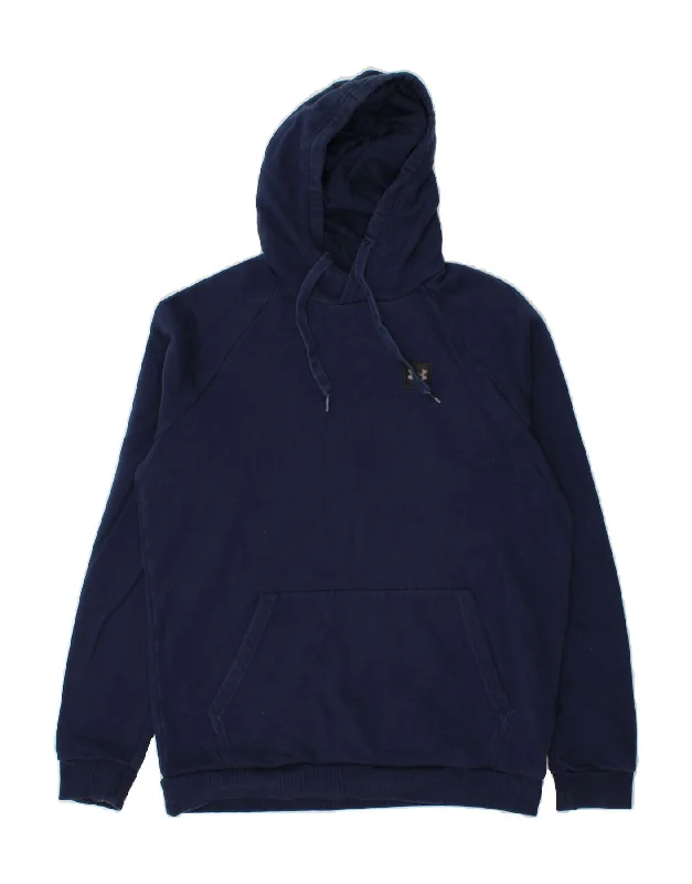 UNDER ARMOUR Mens Hoodie Jumper Medium Navy Blue