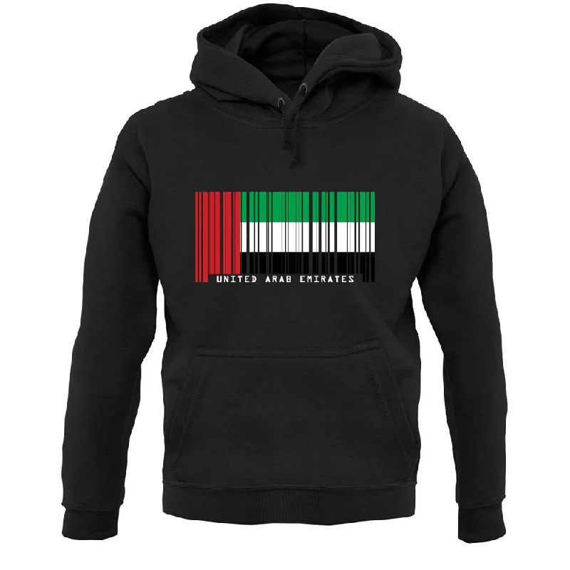 United Arab Emirates Barcode Style Flag Unisex Hoodie