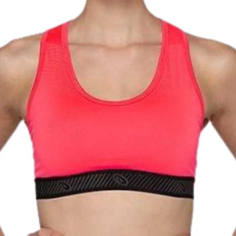 Asics Logo Sports Bra - Diva Pink Breathable Comfort Bra