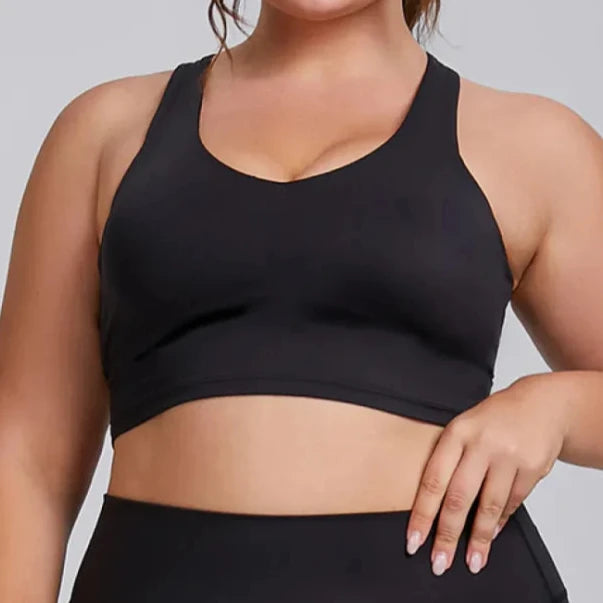 B|FIT DELUXE Bra - Black Elegant Cotton Bra