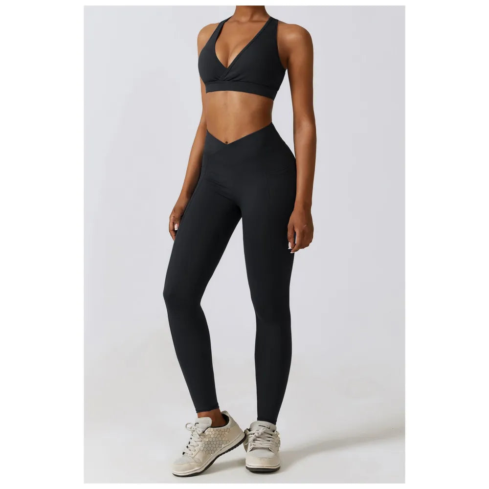 B|FIT STUDIO Sport Bra - Black Soft Padded Bralette