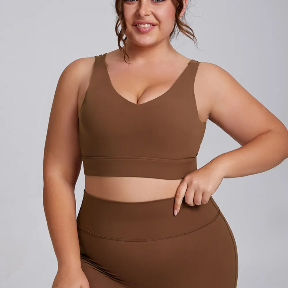 B|Fit VISION Bra - Coffee Sporty Compression Bra