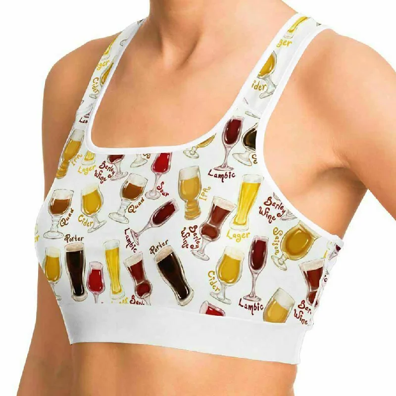 Beer Lovers / Sports Bra Sexy Mesh Bra