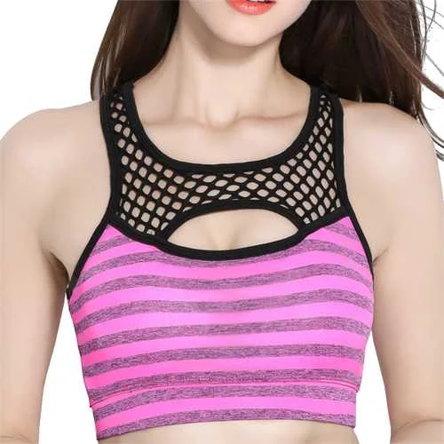 Comfort Wire Free Padding Women Shakeproof Yoga Bras Adjustable Back Bra