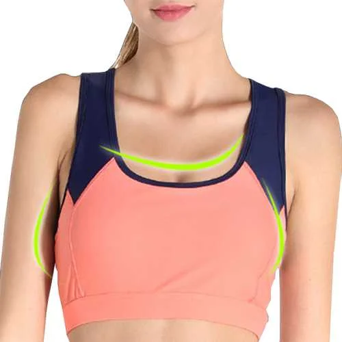 Women Wireless Shockproof Breathable Elastic Overhead Patchwork Yoga Sports Vest Bra Light Padded Bra Women Wireless Shockproof Breathable Elastic Overhead Patchwork Yoga Sports Vest Bra Light Padded Bra