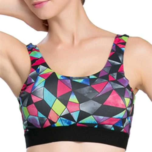 Women Cozy Show-Off Printing Quick Dry Sports Bra Wireless Yoga Vest Underwear Sleek Sports Bra