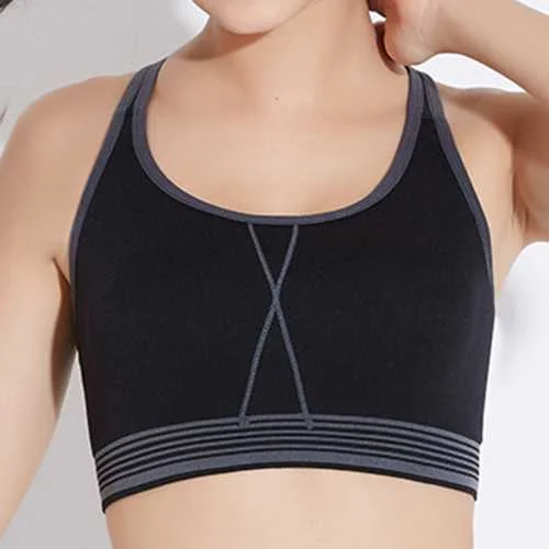 Full Coverage Shockproof Padded Wire Free Sports Bra Breathable Wireless Bra