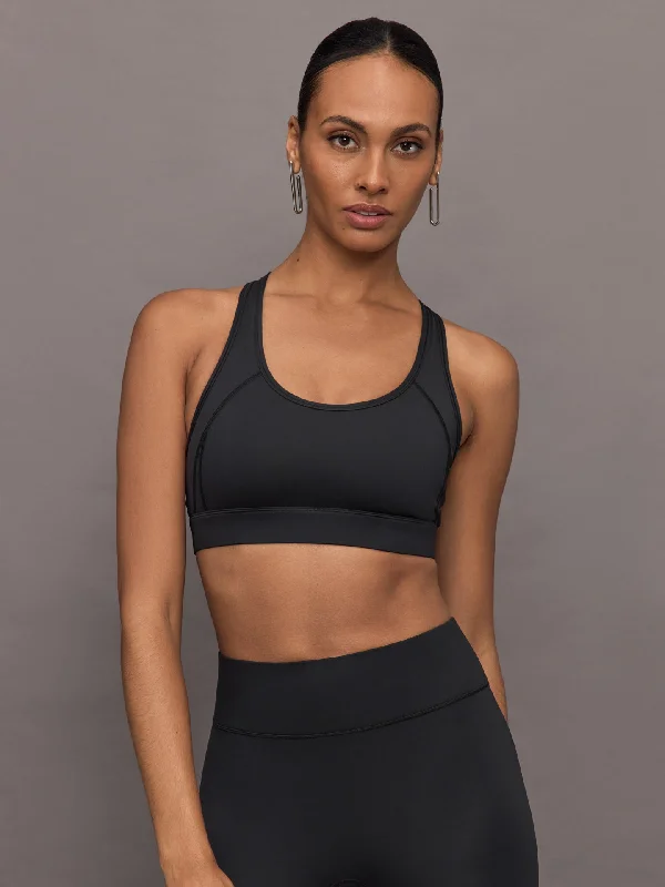 Center Stage Bra - Black Soft Mesh Bralette
