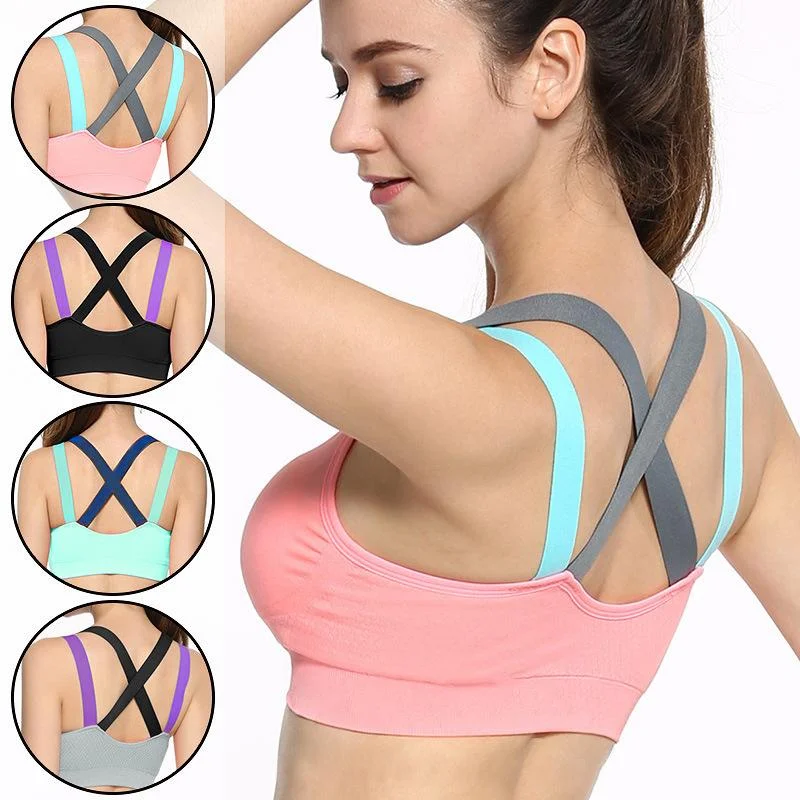 Cross Strap  Sports Bra Trendy Lace Bra