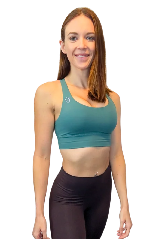 Genesis Ink Green Sports Bra Adjustable Back Bra