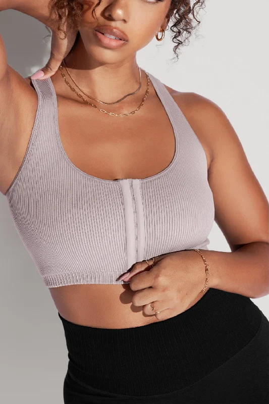 Hook It Up Seamless Bra - Smoky Lilac Soft Mesh Bra