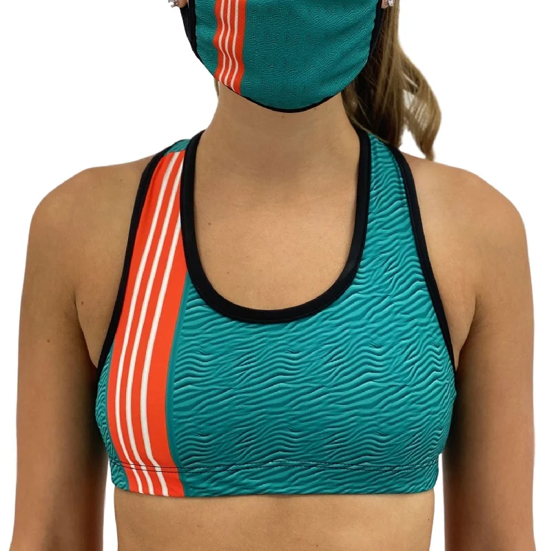 Miami Football Sports Bra Breathable Wireless Bra