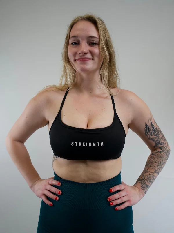 NEW- STREIGNTH" BACKLESS SPORTS BRA Elegant Silk Bra