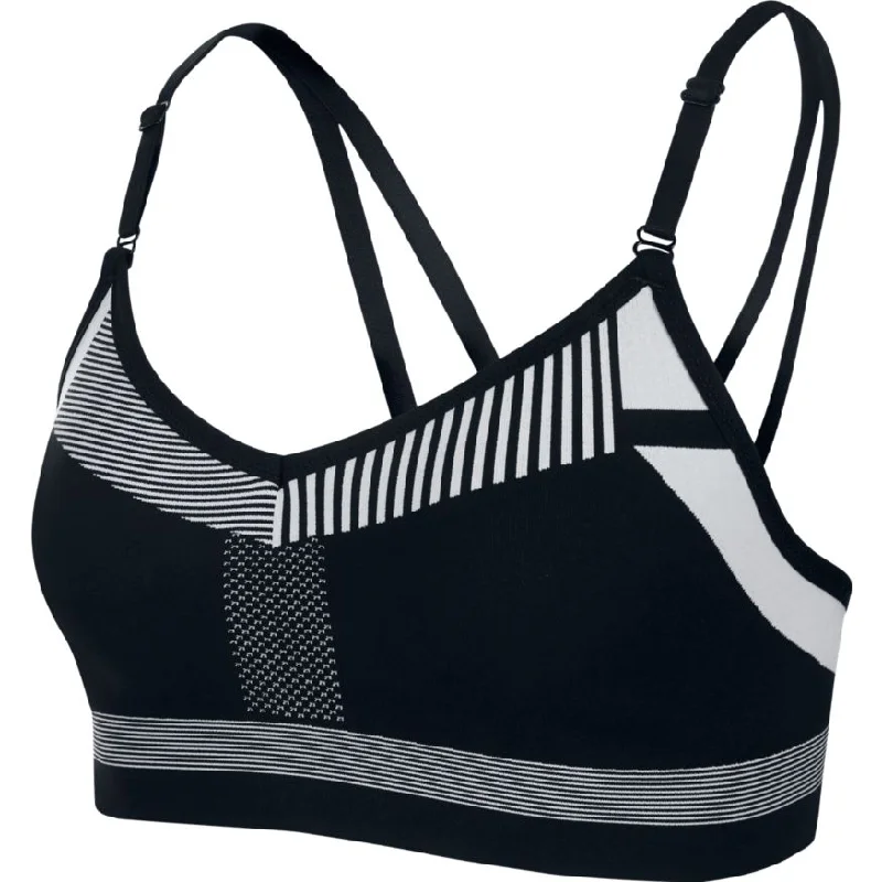 Nike Fly Knit Indy Bra - Black/Pure Platinum Floral Lace Bra