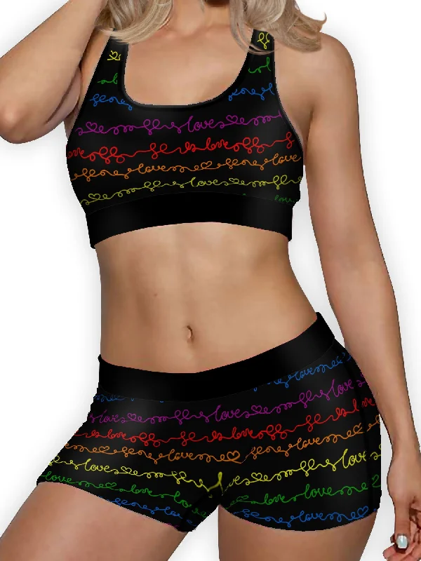 Rainbow Love Ellie Sports Bra Minimalist Wireless Bra