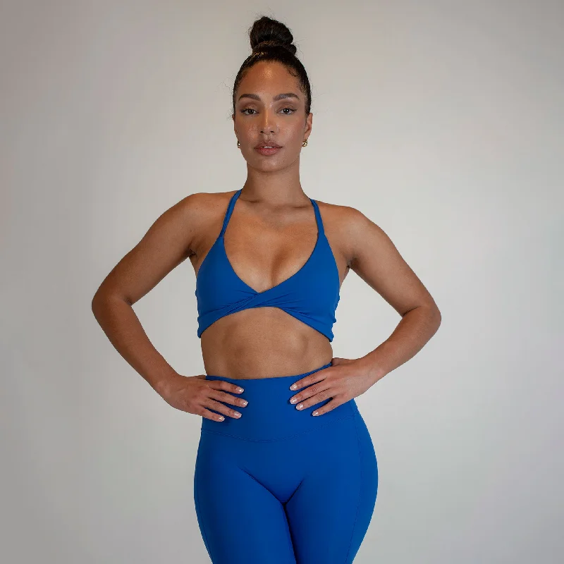 Royal Sapphire Twist Bra (Blue) Adjustable Comfort Bra
