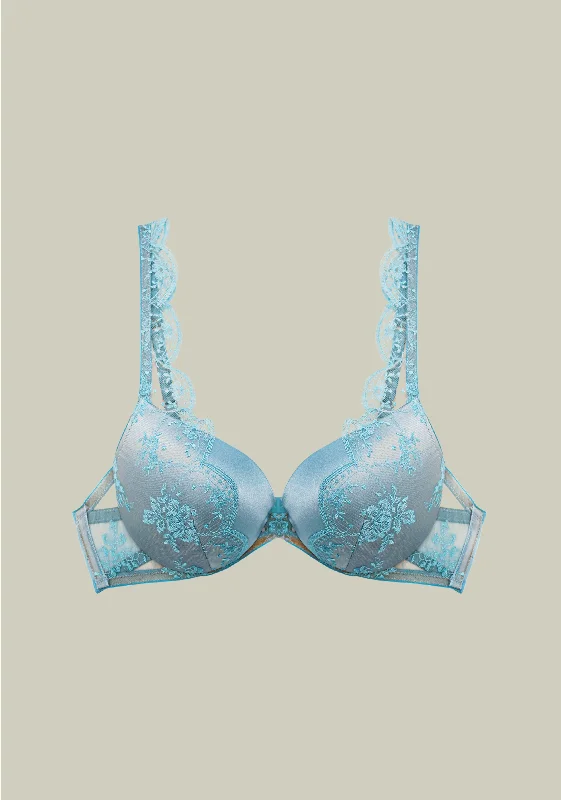 Serendipity Padded Push Up Bra in Blue Casual Bralette Set