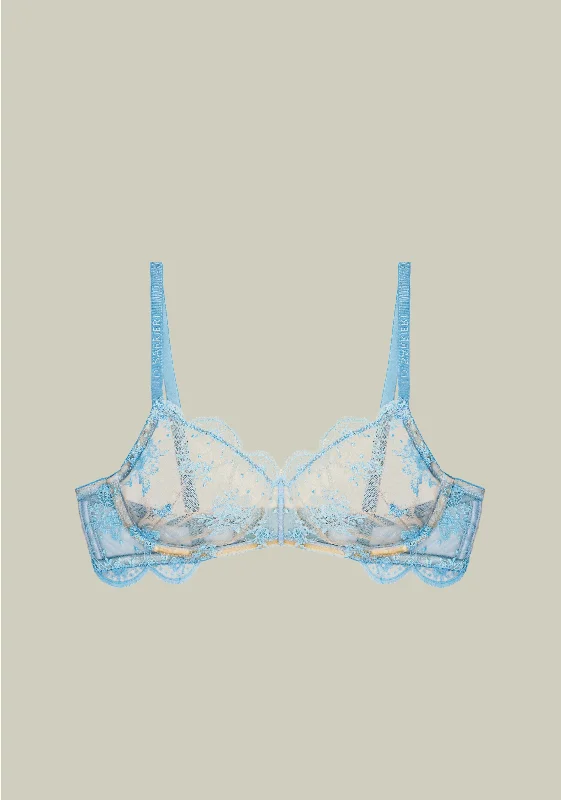 Serendipity Soft Cup Bra in Blue Lace Back Bra