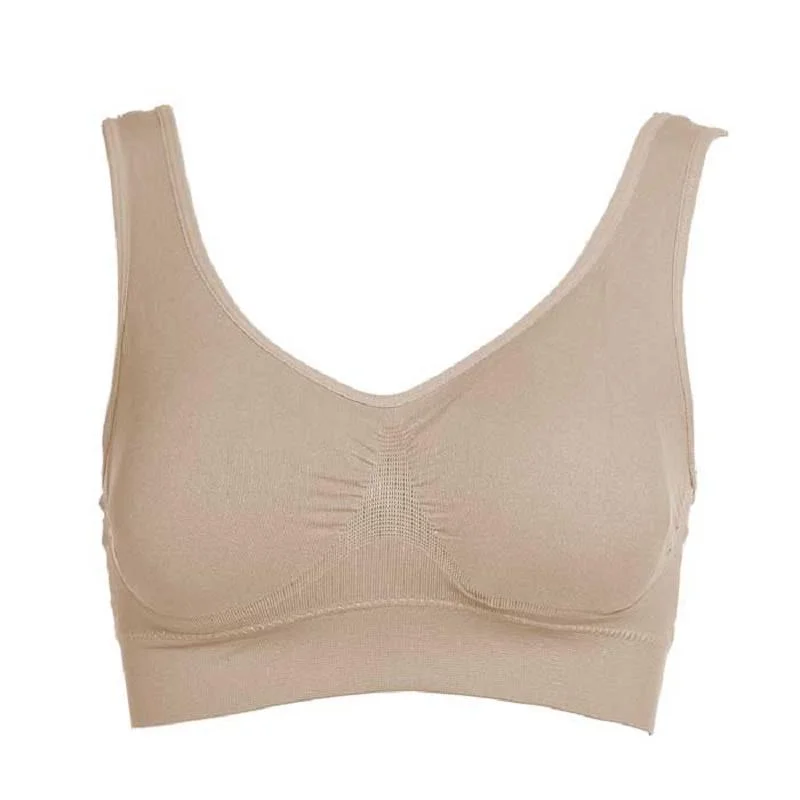 Wirefree Padded Sports Bra Comfortable Lace Bralette