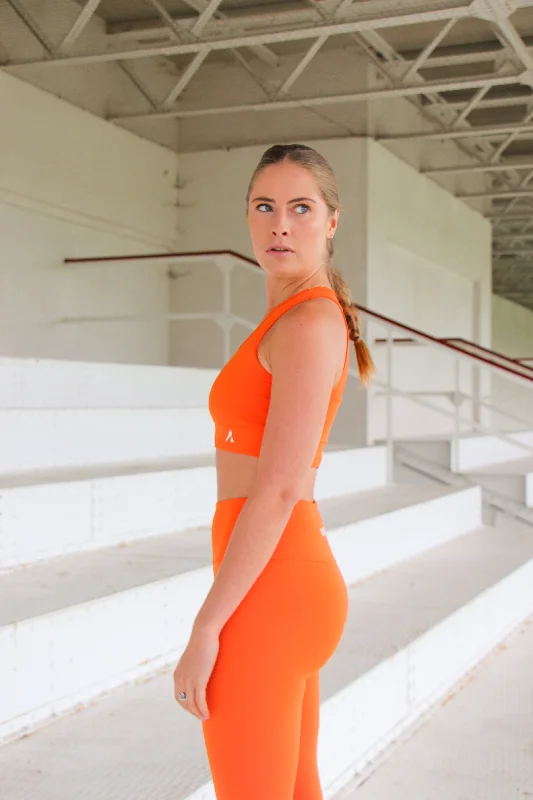 Tiger Orange Sports Bra Strapless Support Bra