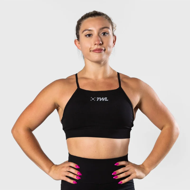 TWL - WOMEN'S FLEET BRA - BLACK Chic Satin Bra