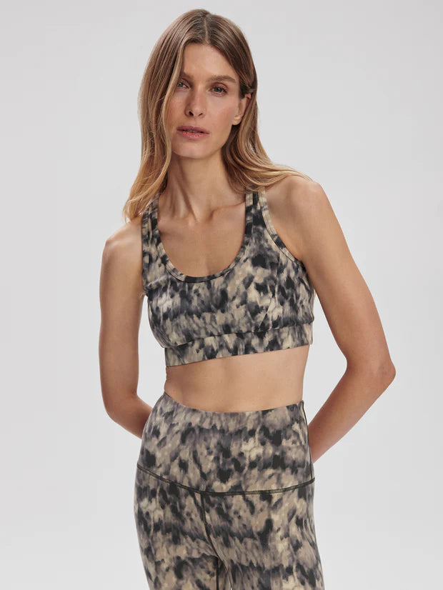 Varley Move Selma Bra - Clouded Aztec Cotton Comfort Bra