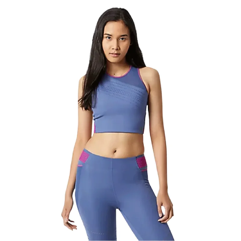 Womens New Balance Q SPEED Shape Shield Crop Bra - Night Sky Elegant Lace Bralette