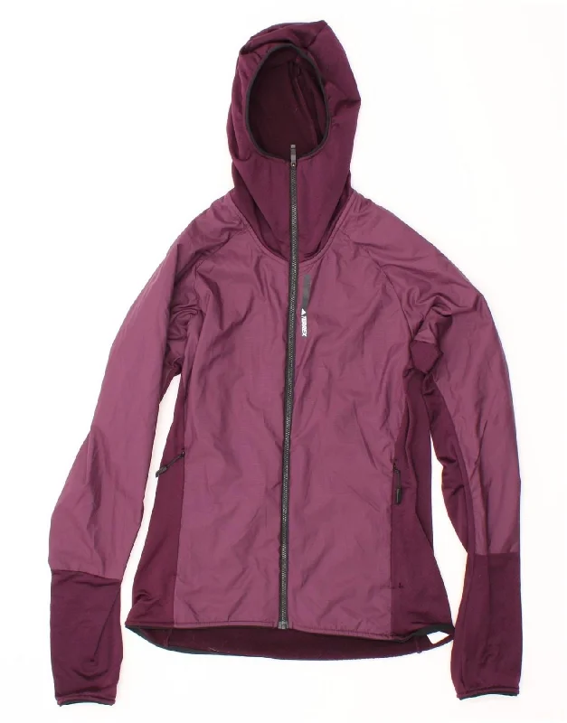 ADIDAS Womens Hooded Tracksuit Top Jacket UK 10 Small Maroon Polyester Belted Jacket Elasticated Jacket Padded Jacket ADIDAS Womens Hooded Tracksuit Top Jacket UK 10 Small Maroon Polyester Belted Jacket Elasticated Jacket Padded Jacket