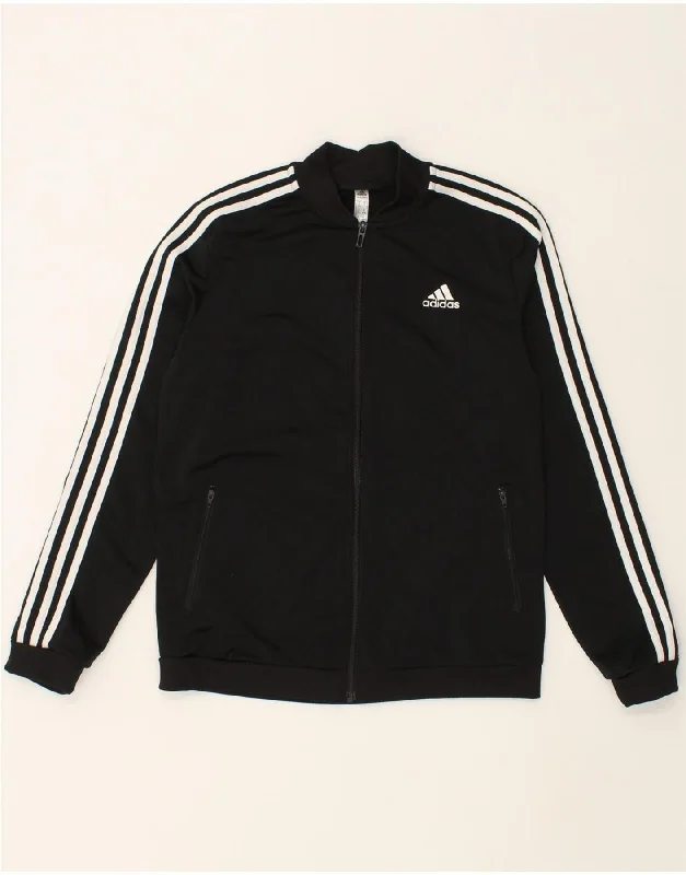 ADIDAS Womens Tracksuit Top Jacket UK 12/14 Medium Black Polyester Appliqued Jacket Beaded Jacket Sequined Jacket ADIDAS Womens Tracksuit Top Jacket UK 12/14 Medium Black Polyester Appliqued Jacket Beaded Jacket Sequined Jacket