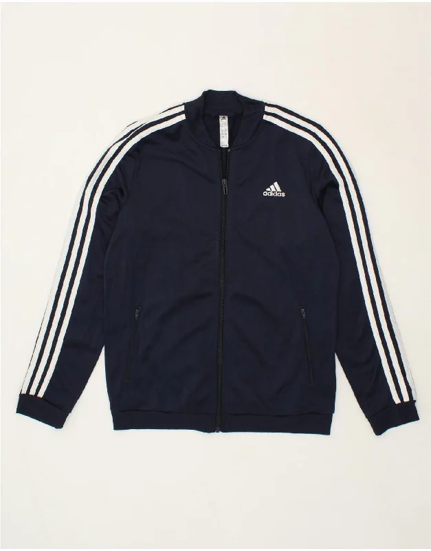 ADIDAS Womens Tracksuit Top Jacket UK 12/14 Medium Navy Blue Polyester Notch Collar Peter Pan Collar Cowl Neck ADIDAS Womens Tracksuit Top Jacket UK 12/14 Medium Navy Blue Polyester Notch Collar Peter Pan Collar Cowl Neck