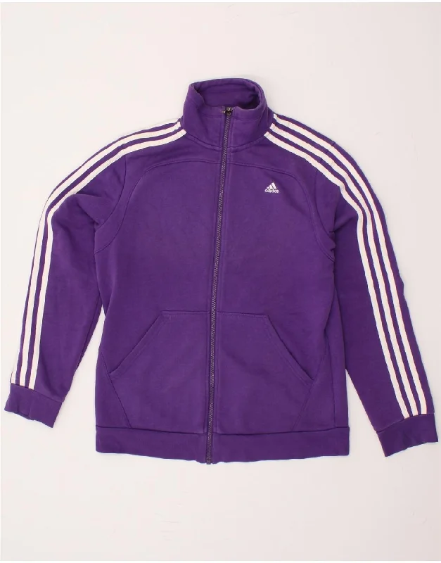 ADIDAS Womens Tracksuit Top Jacket UK 12/14 Medium Purple Cotton Tiered Jacket Buttoned Jacket Zippered Jacket ADIDAS Womens Tracksuit Top Jacket UK 12/14 Medium Purple Cotton Tiered Jacket Buttoned Jacket Zippered Jacket