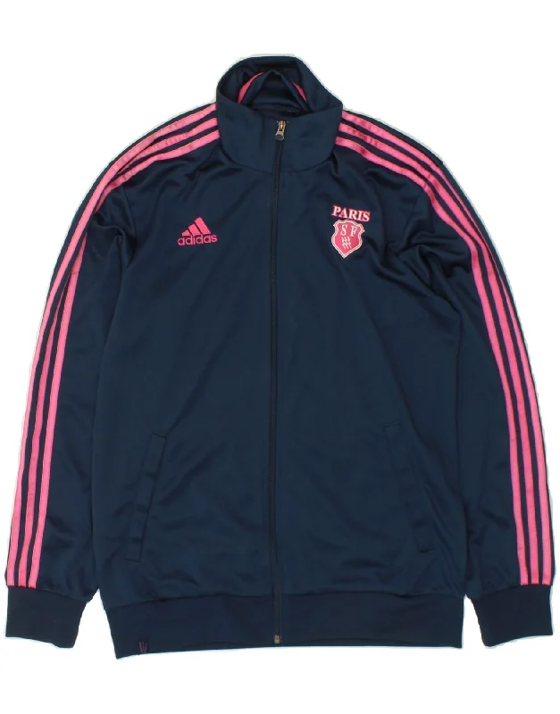 ADIDAS Womens Tracksuit Top Jacket UK 14 Medium Navy Blue Polyester Denim Jacket Leather Jacket Suede Jacket ADIDAS Womens Tracksuit Top Jacket UK 14 Medium Navy Blue Polyester Denim Jacket Leather Jacket Suede Jacket