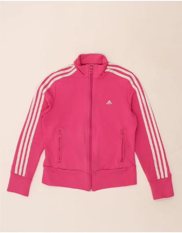 ADIDAS Womens Tracksuit Top Jacket UK 14 Medium Pink Polyester Oversized Jacket Tailored Jacket Straight Jacket ADIDAS Womens Tracksuit Top Jacket UK 14 Medium Pink Polyester Oversized Jacket Tailored Jacket Straight Jacket