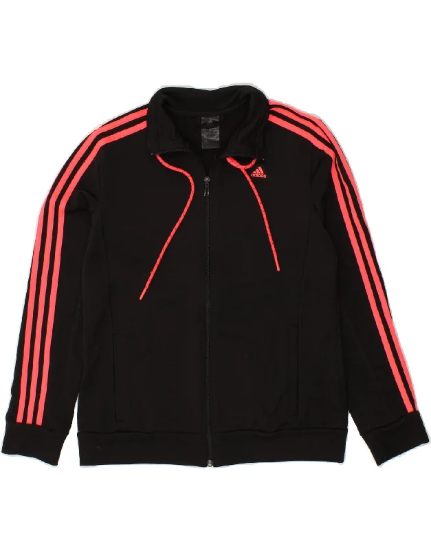 ADIDAS Womens Tracksuit Top Jacket UK 16 Large Black Polyester Cardigan Sweater Pullover ADIDAS Womens Tracksuit Top Jacket UK 16 Large Black Polyester Cardigan Sweater Pullover