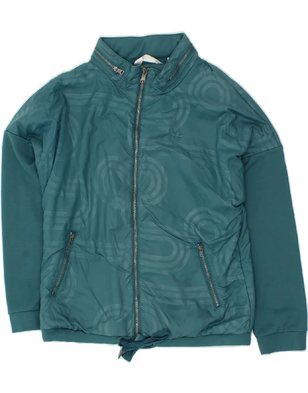 ADIDAS Womens Tracksuit Top Jacket UK 16 Large Turquoise Cotton Quilted Jacket Puffer Jacket Insulated Jacket ADIDAS Womens Tracksuit Top Jacket UK 16 Large Turquoise Cotton Quilted Jacket Puffer Jacket Insulated Jacket