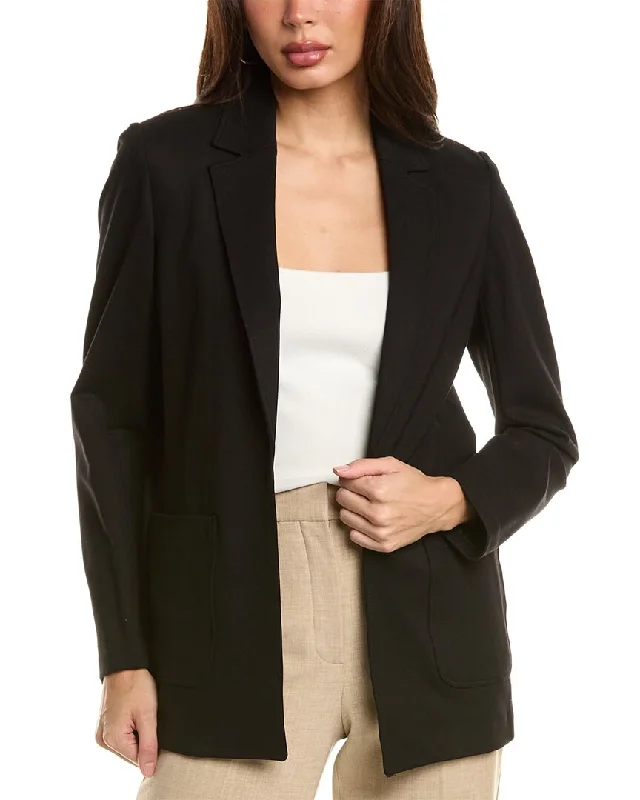 Anne Klein Notch Collar Jacket Collared Jacket Crew Neck Jacket Turtle Neck Jacket