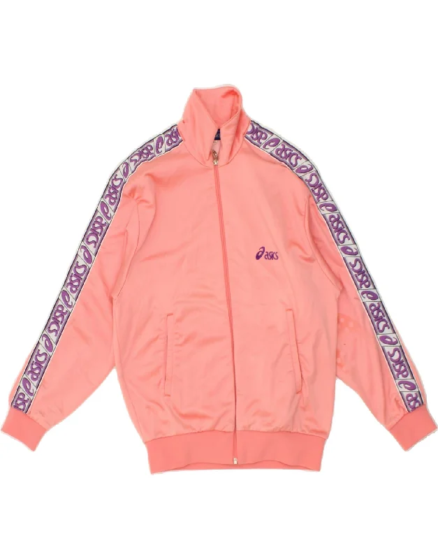 ASICS Womens Graphic Tracksuit Top Jacket IT 46 Large Pink Polyester Insulated Jacket Fitted Jacket Loose Jacket ASICS Womens Graphic Tracksuit Top Jacket IT 46 Large Pink Polyester Insulated Jacket Fitted Jacket Loose Jacket