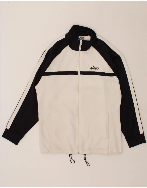 ASICS Womens Tracksuit Top Jacket UK 16 Large White Colourblock Polyester Fleece Jacket Down Jacket Parka ASICS Womens Tracksuit Top Jacket UK 16 Large White Colourblock Polyester Fleece Jacket Down Jacket Parka