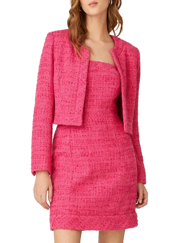 Barb Jacket In Magenta Nylon Jacket Polyester Jacket Spandex Jacket