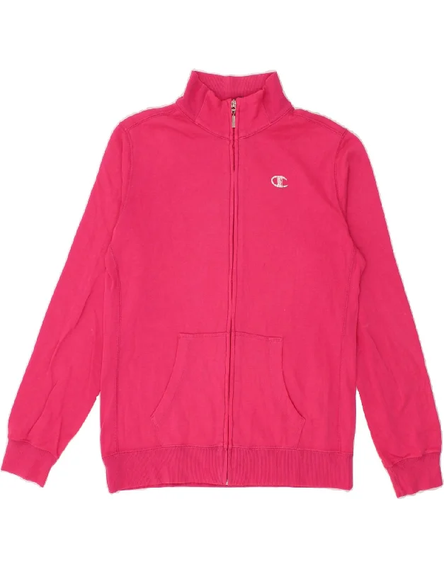 CHAMPION Womens Tracksuit Top Jacket UK 14 Large Pink Denim Jacket Leather Jacket Suede Jacket CHAMPION Womens Tracksuit Top Jacket UK 14 Large Pink Denim Jacket Leather Jacket Suede Jacket