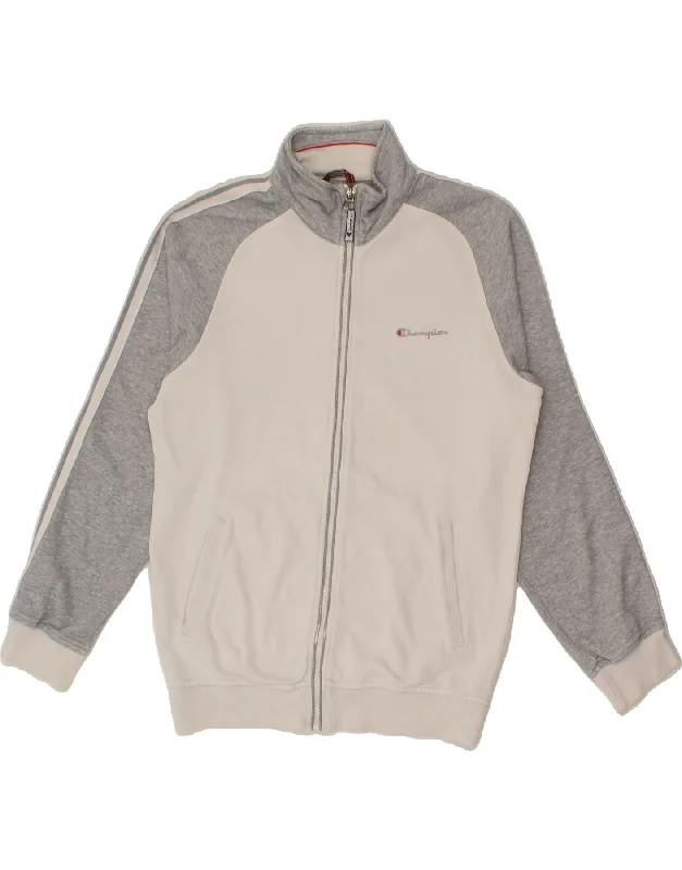 CHAMPION Womens Tracksuit Top Jacket UK 14 Medium Grey Colourblock Cotton Tailored Jacket Straight Jacket A-Line Jacket CHAMPION Womens Tracksuit Top Jacket UK 14 Medium Grey Colourblock Cotton Tailored Jacket Straight Jacket A-Line Jacket