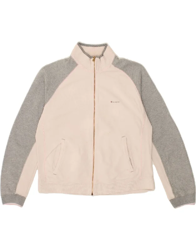CHAMPION Womens Tracksuit Top Jacket UK 16 Large Pink Colourblock Cotton Jacket Linen Jacket Terry Jacket CHAMPION Womens Tracksuit Top Jacket UK 16 Large Pink Colourblock Cotton Jacket Linen Jacket Terry Jacket