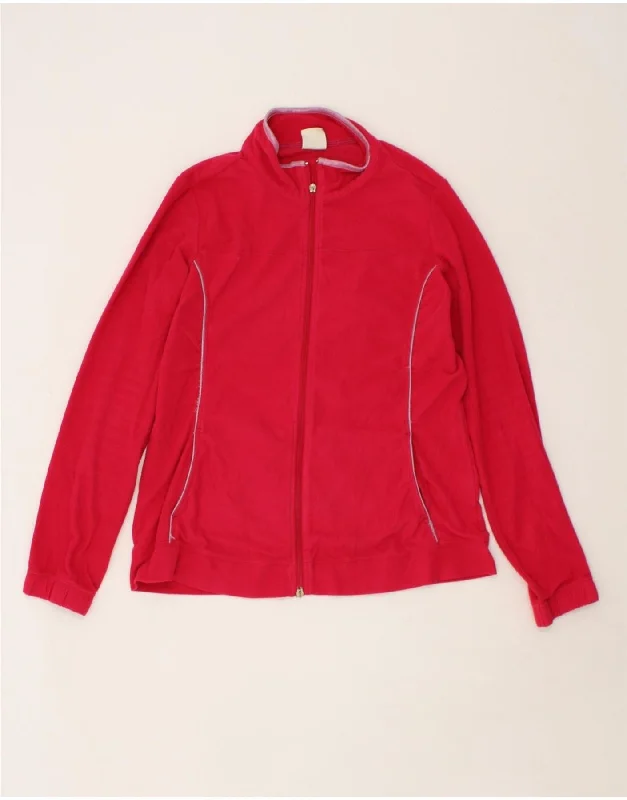 CHAMPION Womens Tracksuit Top Jacket UK 18 XL Pink Polyester Snapped Jacket Toggled Jacket Drawstring Jacket