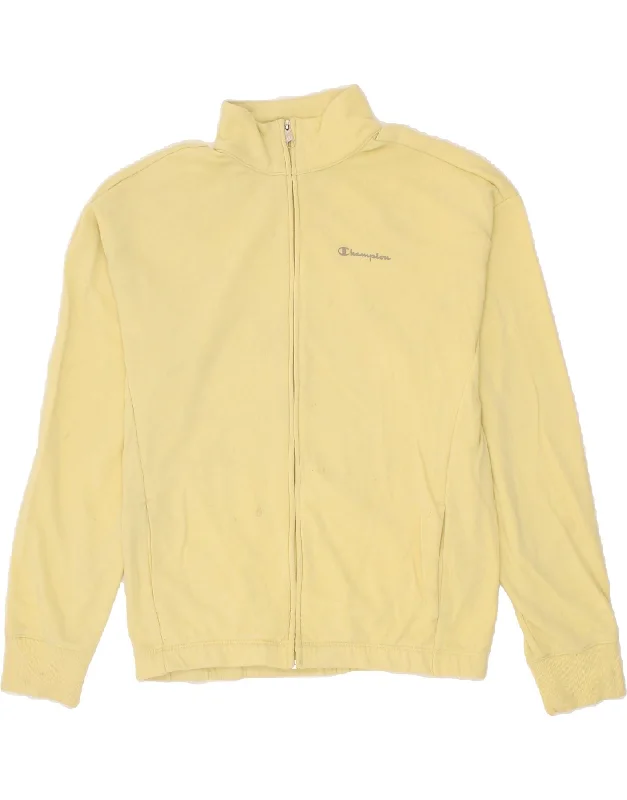 CHAMPION Womens Tracksuit Top Jacket UK 22 3XL Yellow Cotton Cardigan Sweater Pullover CHAMPION Womens Tracksuit Top Jacket UK 22 3XL Yellow Cotton Cardigan Sweater Pullover