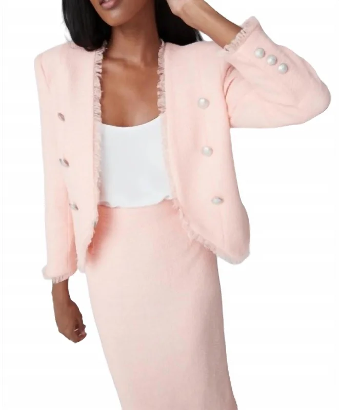 Crop Jacket With Fringe In Bright Coral Nylon Fabric Polyester Fabric Spandex Fabric Crop Jacket With Fringe In Bright Coral Nylon Fabric Polyester Fabric Spandex Fabric