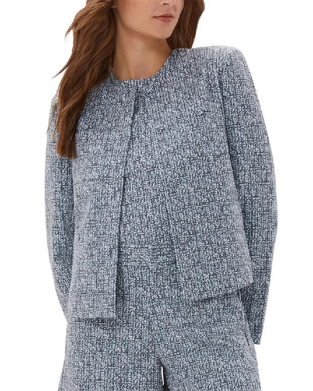 ecru Round Neck Jacket Striped Jacket Polka Dot Jacket Floral Jacket