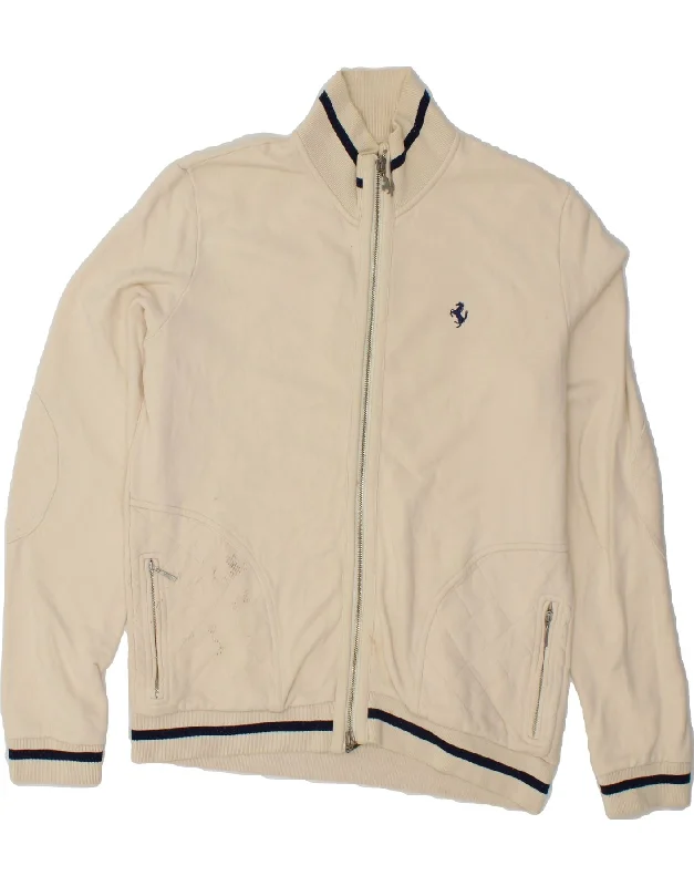FERRARI Womens Tracksuit Top Jacket UK 18 XL Beige Cotton Herringbone Jacket Houndstooth Jacket Plaid Jacket FERRARI Womens Tracksuit Top Jacket UK 18 XL Beige Cotton Herringbone Jacket Houndstooth Jacket Plaid Jacket